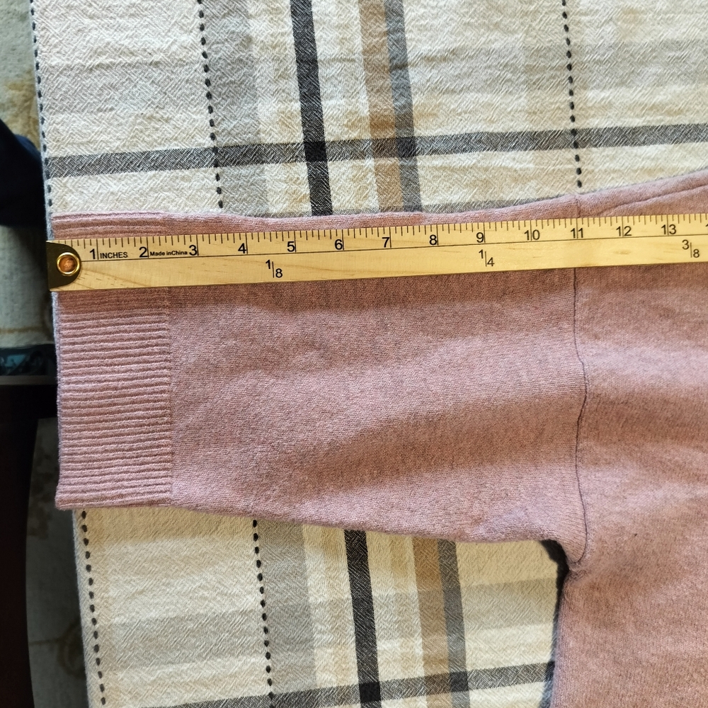 J Jill V-Neck 3/4 sleeve pullover sweater Mauve Size S Cottagecore Boho Casual - Picture 8 of 8